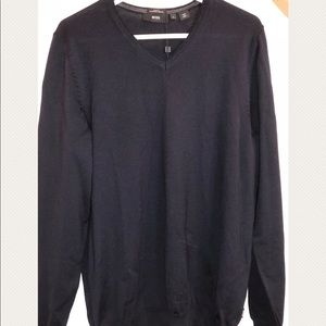 Men’s Hugo Boss Navy Blue Merino Wool Sweater